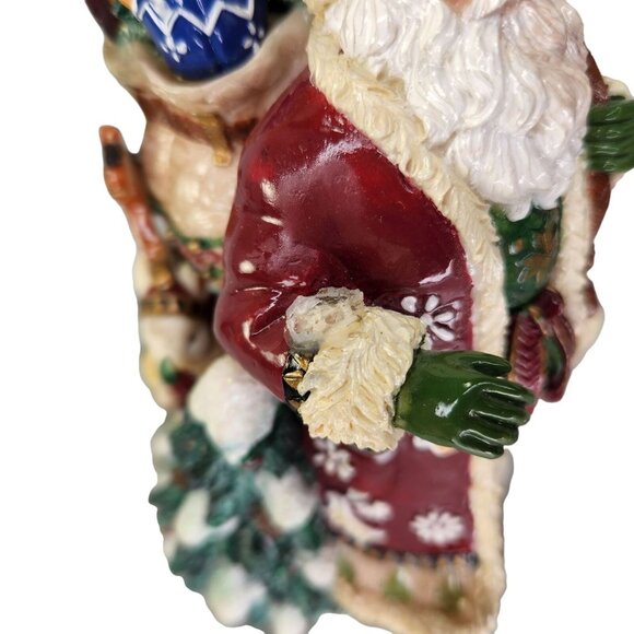 Fitz and Floyd Santa Claus Musical Figurine Christmas Lodge Woodland Animal READ - Picture 12 of 12